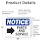 Signmission Parts And Service (Right Arrow) Sign With Symbol, 18 in W x Rectangle, Vinyl Decal OS-2PACK-NS-D-1218-L-17136 - alternate 4